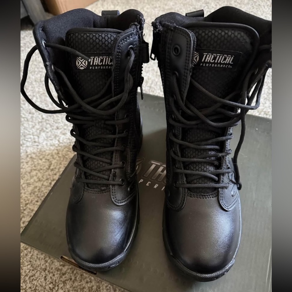 Tactical Performance Black Lace-Up Boots